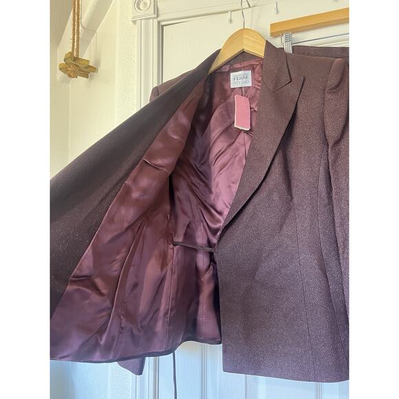 NWT Ladies Sz 6 Italy Gianfranco Ferre Vintage Designer Jacket & Skirt Suit Set - Picture 4 of 12